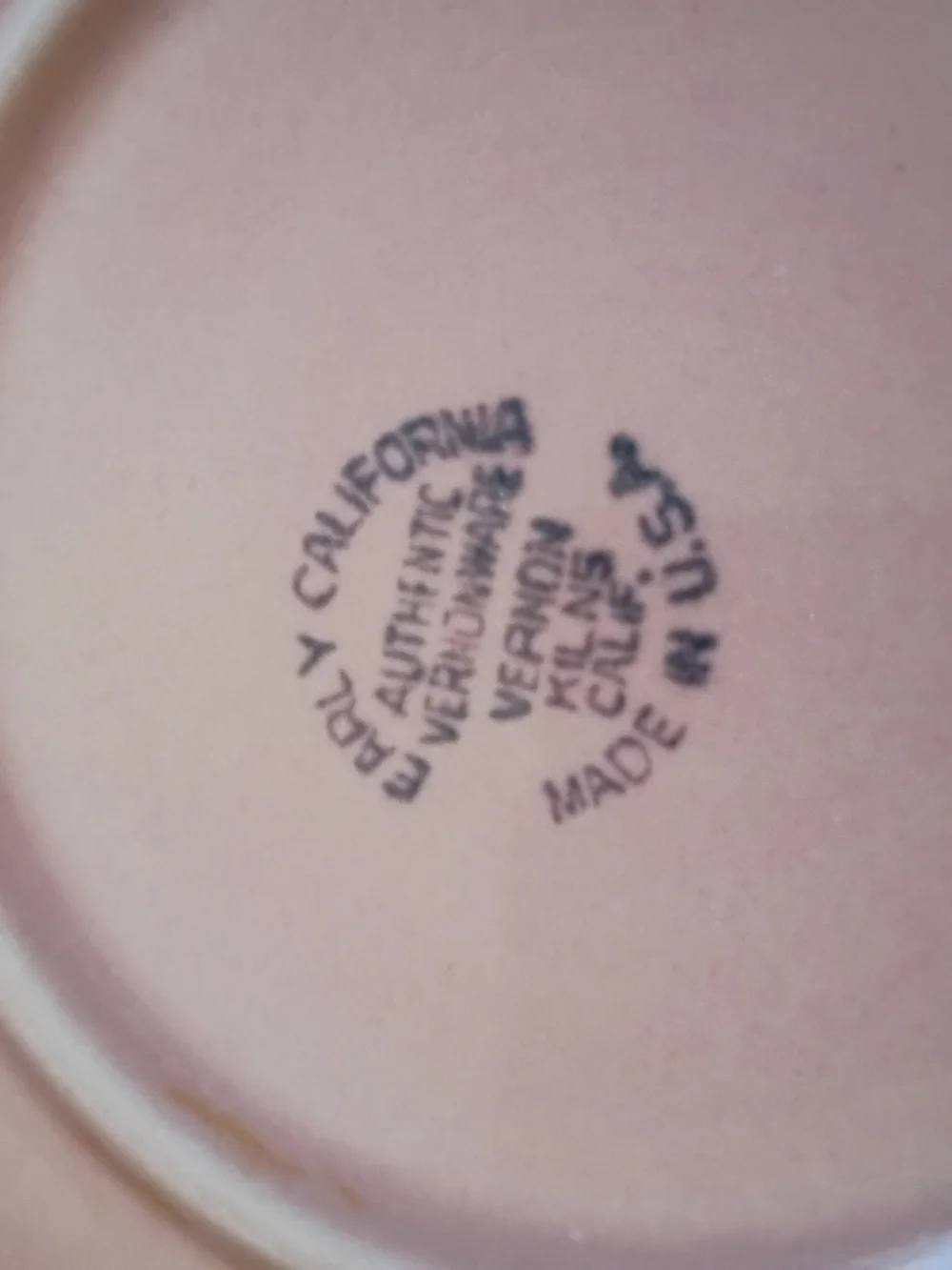Vintage Early California Vernonware 8 Piece